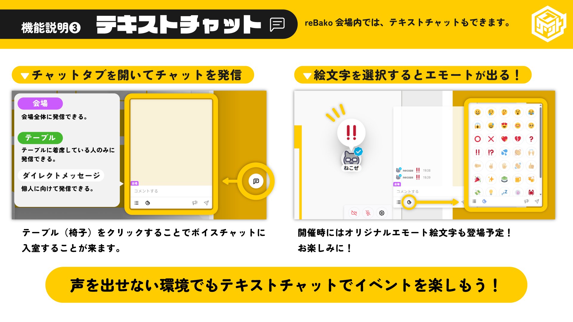 チャット機能の説明